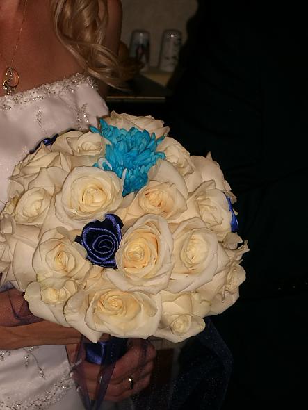 Ivory Silk Rose Hand Tied Bouquet 2 Dozen Roses Wedding Bouquet