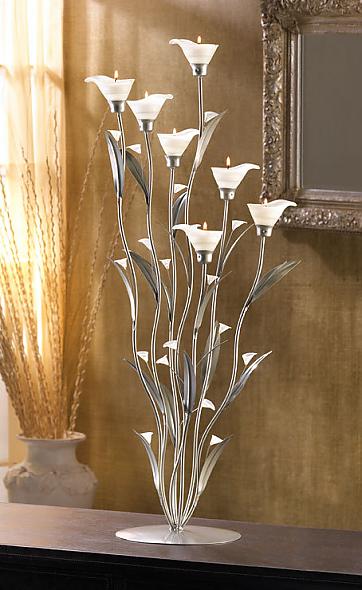 Calla Lily Candelabra Centerpieces Available for rent in Michigan