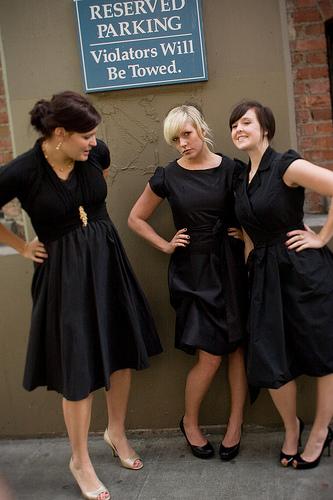 BLACK AND PINK BRIDESMAID DRESSES. - AFFORDABLE BRIDAL GOWNS