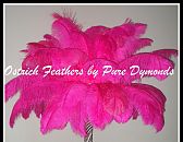 Hot Pink and White  with Zebra 36" Lighted Spandex Ostrich Feather Centerpiece