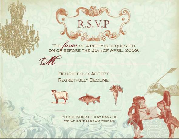 Miss Perfume's Invitation RSVP card
