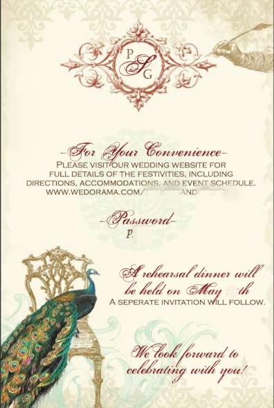 Miss Perfume's Invitation Insert
