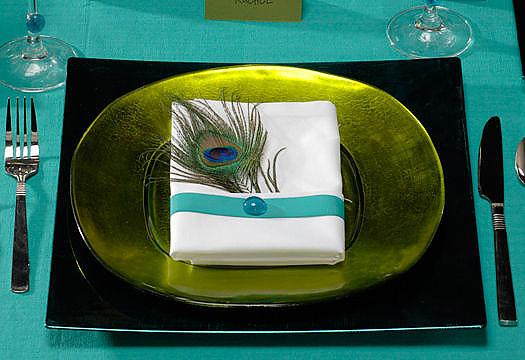 Peacock Table Setting