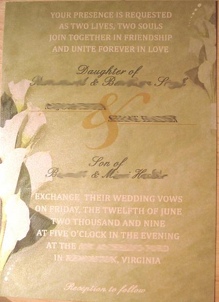 Invitation plain