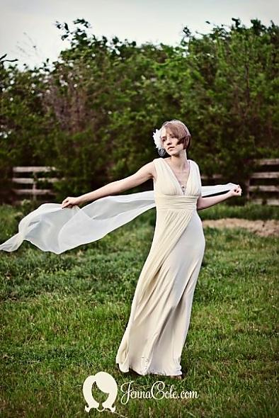 Windy Day Bridal Portrait