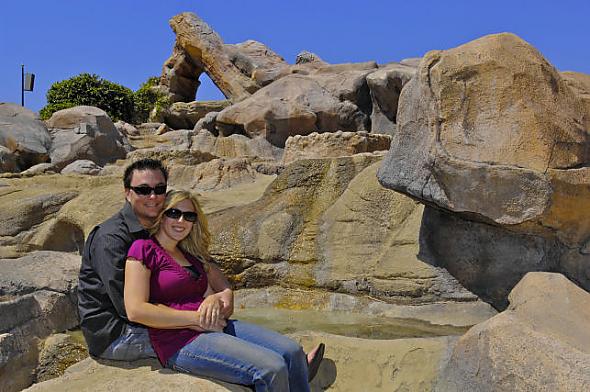 On the rock pile...