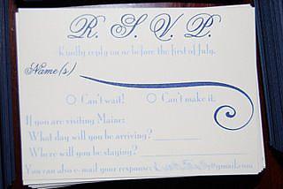 Mrs. Tiramisu's RSVP Card