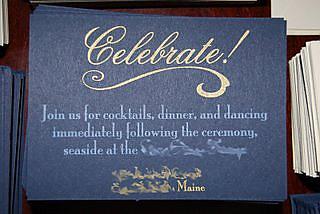 Mrs. Tiramisu's Reception Card