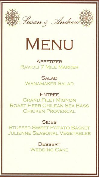 Mrs. Ladybug's Menu