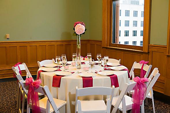 Pink table setting