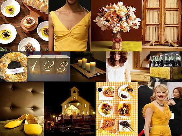 Mustard & Chocolate Inspiration Board