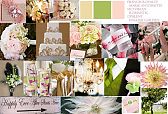 Blush, Champagne, and Green