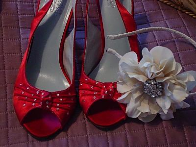Shoes and flower headband