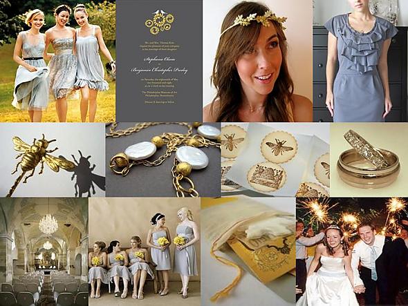 Antique Gold & Gray {The Birds & the Bees}