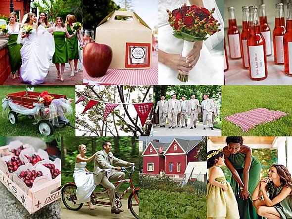 A Summer Picnic Wedding Apple Green Red 