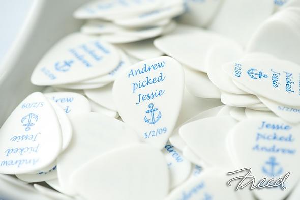 guitar pick favors