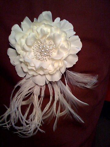 DIY feather flower fascinator