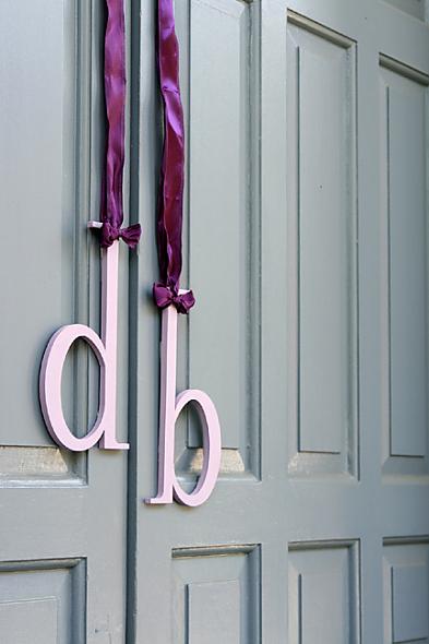 Hanging initials