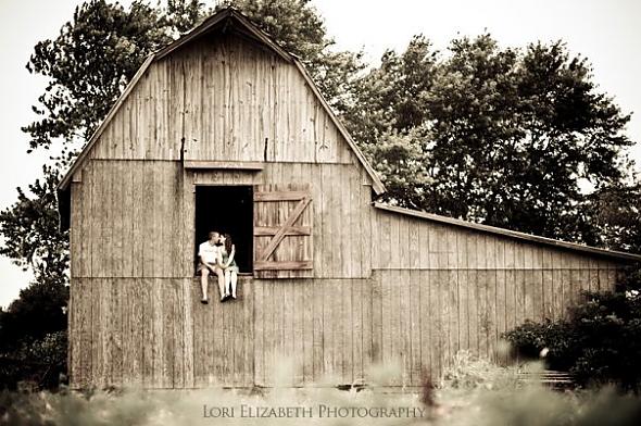In a barn!