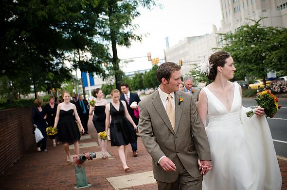 Walking to get hitched....