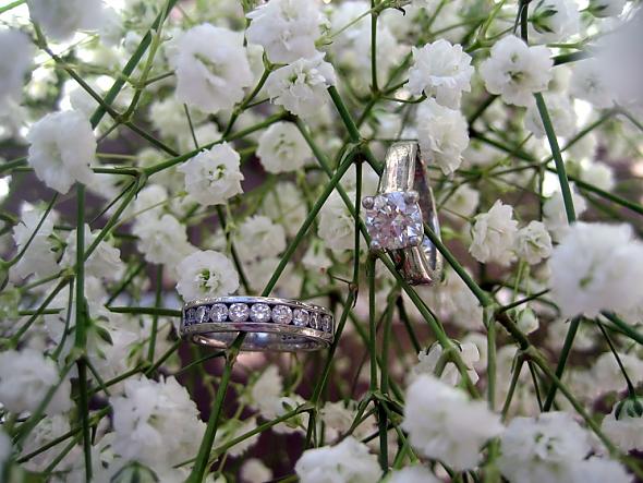 My Rings in Babys Breath