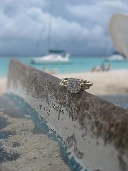 My rings on our Honeymoon