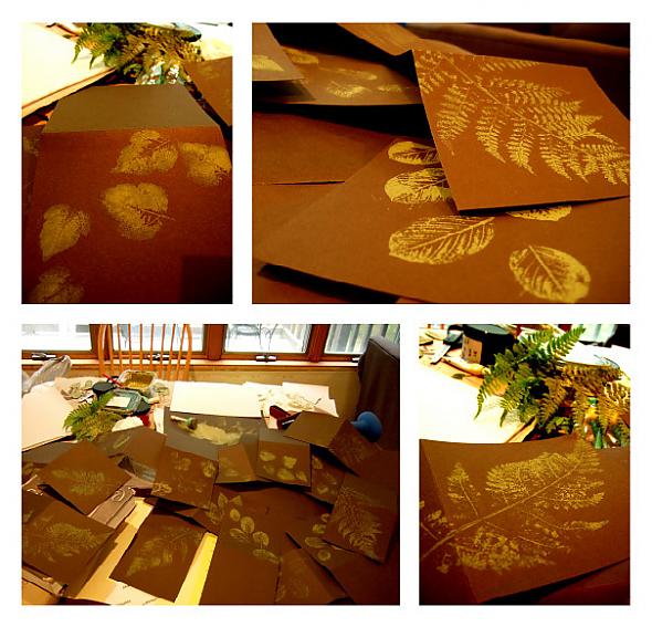 hand printed invites