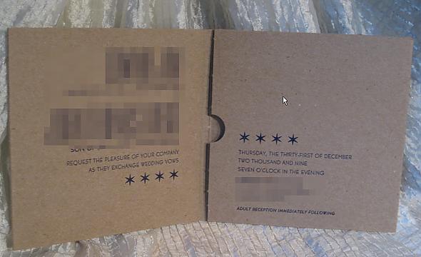 CD Chipboard Invitation - Closeup