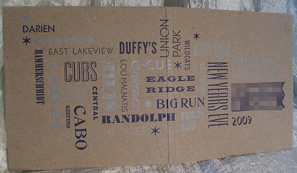 CD Chipboard Invitation - Closeup