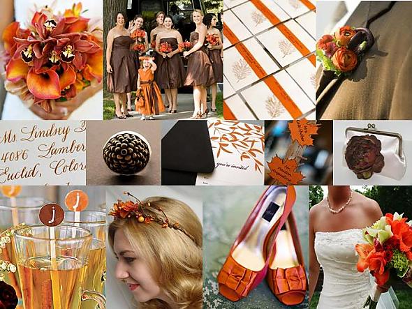 A Fall Festival: Chocolate Brown & Burnt Orange