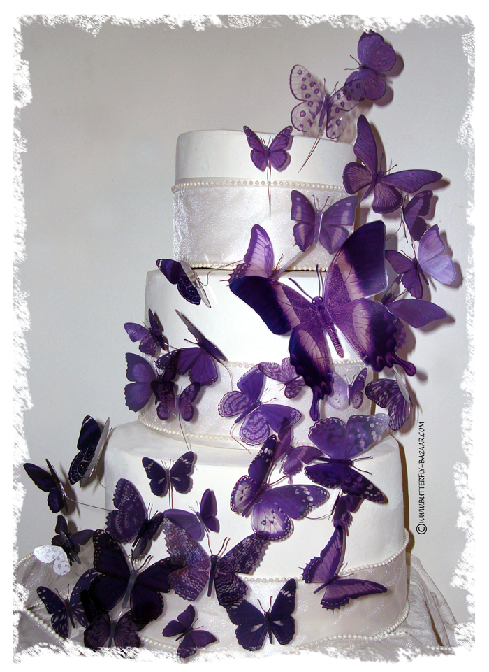 purple butterfly cakes