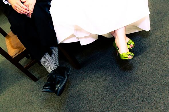 Green Shoes and Houndstooth Socks