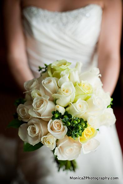 Ivory and Green Flowers, hypericum
berries