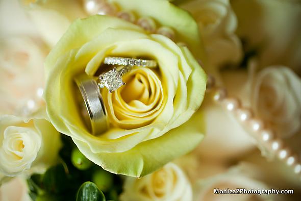 Cushion Cut engagement ring in Bridal Bouquet