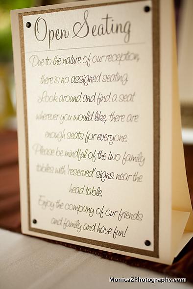 Open Seating Sign