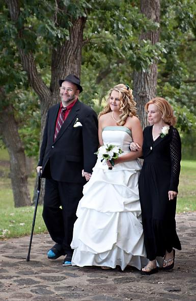 My parents both walked me down the a