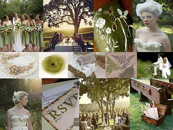 Under the Treetops: A Palette of Green & Ivory