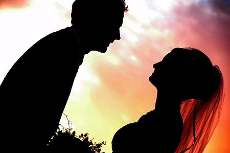 Wedding Sunset Silhouette