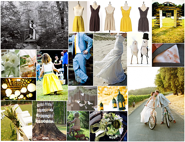 Mustard, Brown, and Grey Eco Wedding