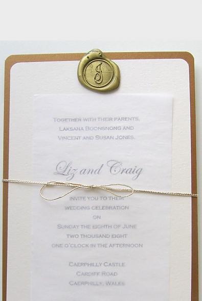 Gold and Creme Wedding Invitations