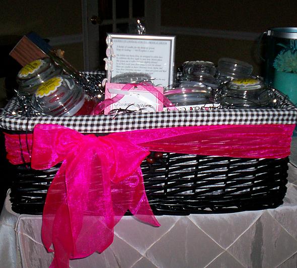 A Basket of Candles for the New Bride & Groom