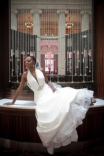 Amsale Halter Gown