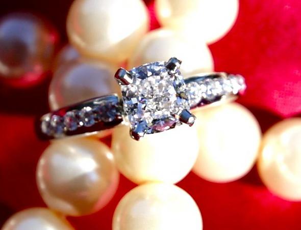 My ring... just hangin' out on some pearls