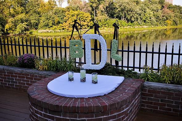 Initials and memory vases for the alter