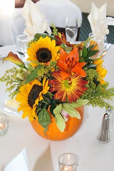 Pumpkin centerpieces