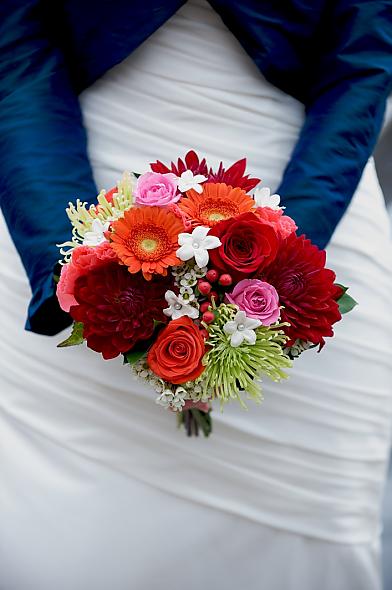 Red, pink and orange?