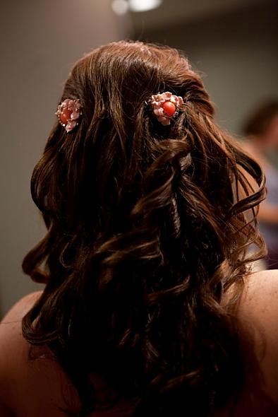 Hair down with vintage hair pins