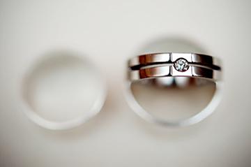 Wedding rings with engagement ring