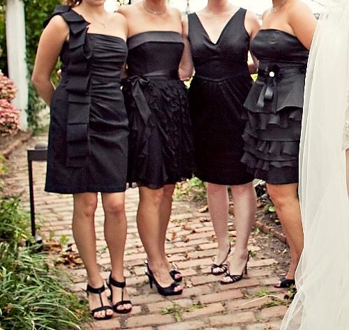 BM dresses-- a mix of black knee-length cocktail frocks