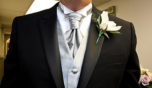 Handsome Groom in Raw Silk Silver Cr